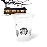 16 oz. Holiday Recyclable Plastic Cup - More Boos Please (Black)