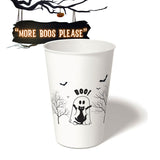 16 oz. Holiday Recyclable Paper Cup - More Boos Please (Black)