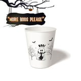 8 oz. Holiday Recyclable Paper Cup - More Boos Please (Black)