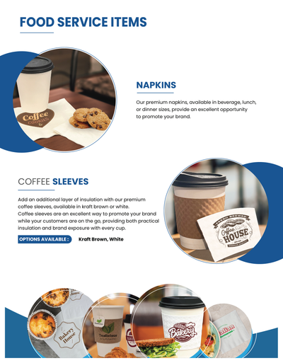 Napkins & Coffee Sleeves Brochure (PDF)