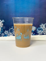 10 oz. Holiday Recyclable Plastic Cup - Sip, Sit, & Stay (Light Blue) - THE CUP STORE CANADA