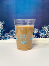 10 oz. Holiday Recyclable Plastic Cup - Sip, Sit, & Stay (Light Blue) - THE CUP STORE CANADA
