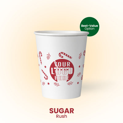 12 oz. Sugar Rush Paper - Custom Printed Recyclable Paper Cup