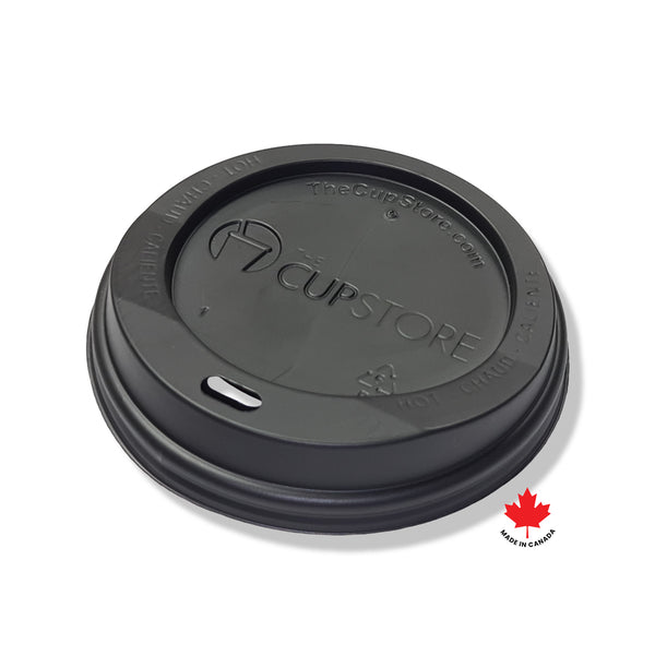 Black Dome Lid For 10/12/16/20 oz. Recyclable And Compostable Single Wall Paper Cup