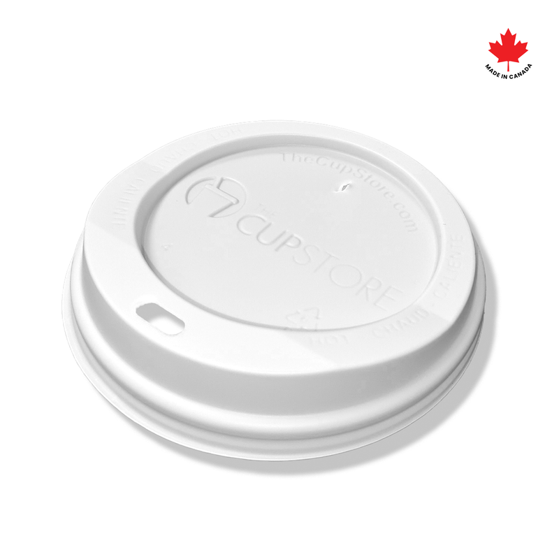 White Dome Lid For 10/12/16/20 oz. Recyclable And Compostable Single Wall Paper Cup