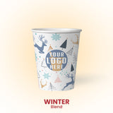 12 oz. Winter Blend - Premium Multicolor Custom Printed Recyclable Paper Cup - THE CUP STORE CANADA