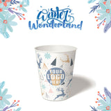 12 oz. Holiday Recyclable Paper Cup – Custom Winter Wonderland - THE CUP STORE CANADA