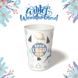 16 oz. Holiday Recyclable Paper Cup – Custom Winter Wonderland - THE CUP STORE CANADA