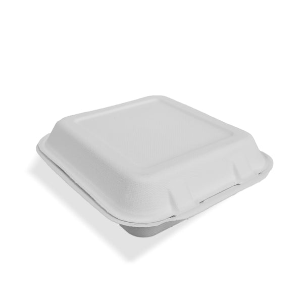 8" Paper Hinged Food Container