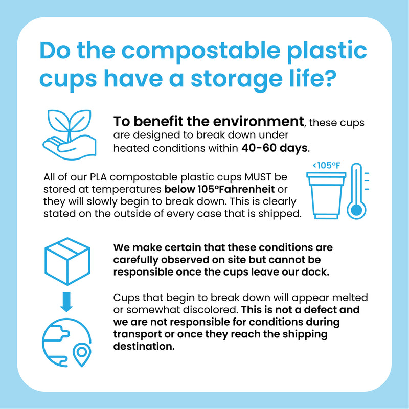 24 oz. Blank Compostable Plastic Cup