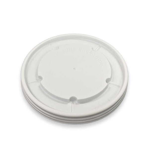 Flat Vented Lid For 12 oz. Recyclable Paper Food Container