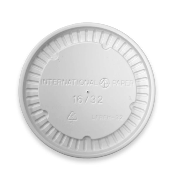Flat Vented Lid For 16/24/32 oz. Recyclable Paper Food Container