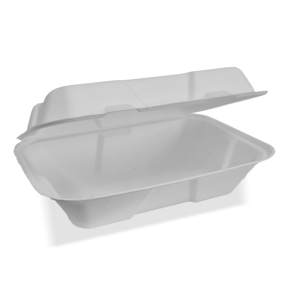 9" x 6" Paper Hinged Food Container