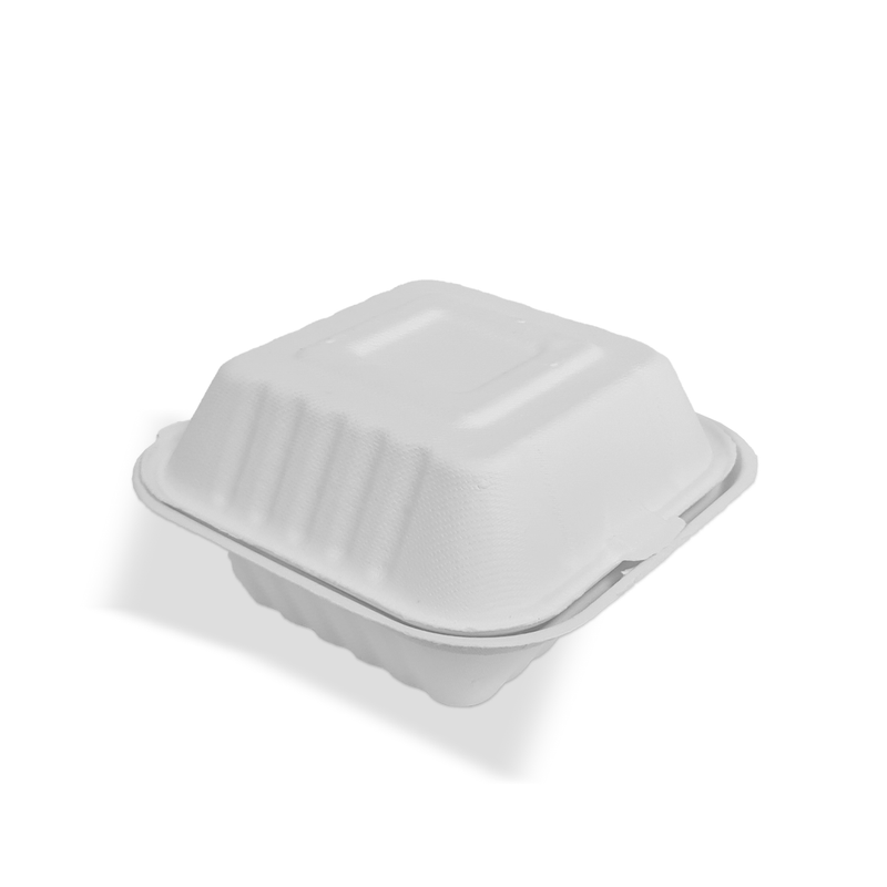 6" Paper Hinged Food Container