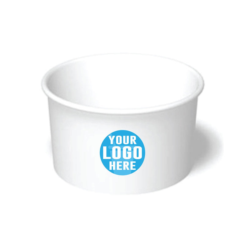 12 oz. Custom Printed Recyclable Paper Food Container - THE CUP STORE