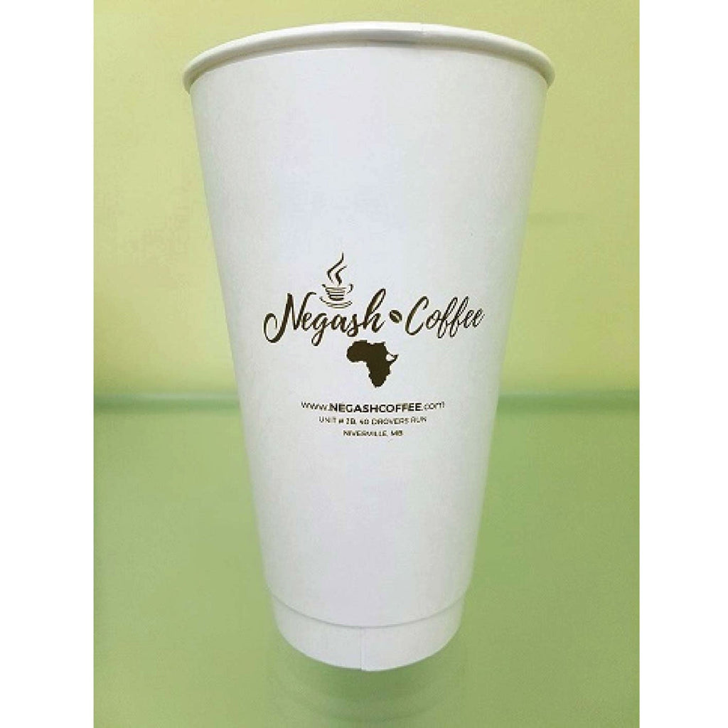 20 X 8 Oz Brown Double Wall Insulated Disposable Coffee Cups