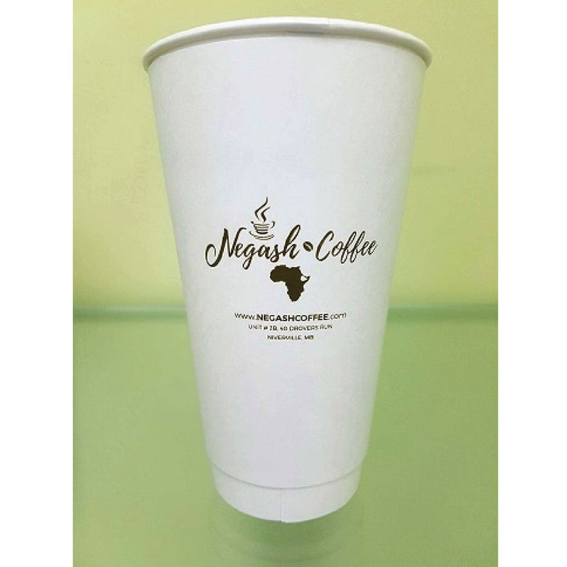 20 oz. Custom Printed Recyclable Double Walled Paper Cup - THE CUP STORE