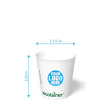 4 oz. Custom Printed Compostable Paper Cup - THE CUP STORE