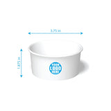 6 oz. Custom Printed Recyclable Paper Food Container - THE CUP STORE