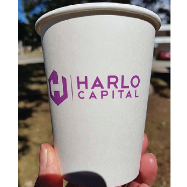 8 oz. Custom Printed Compostable Paper Cup - THE CUP STORE