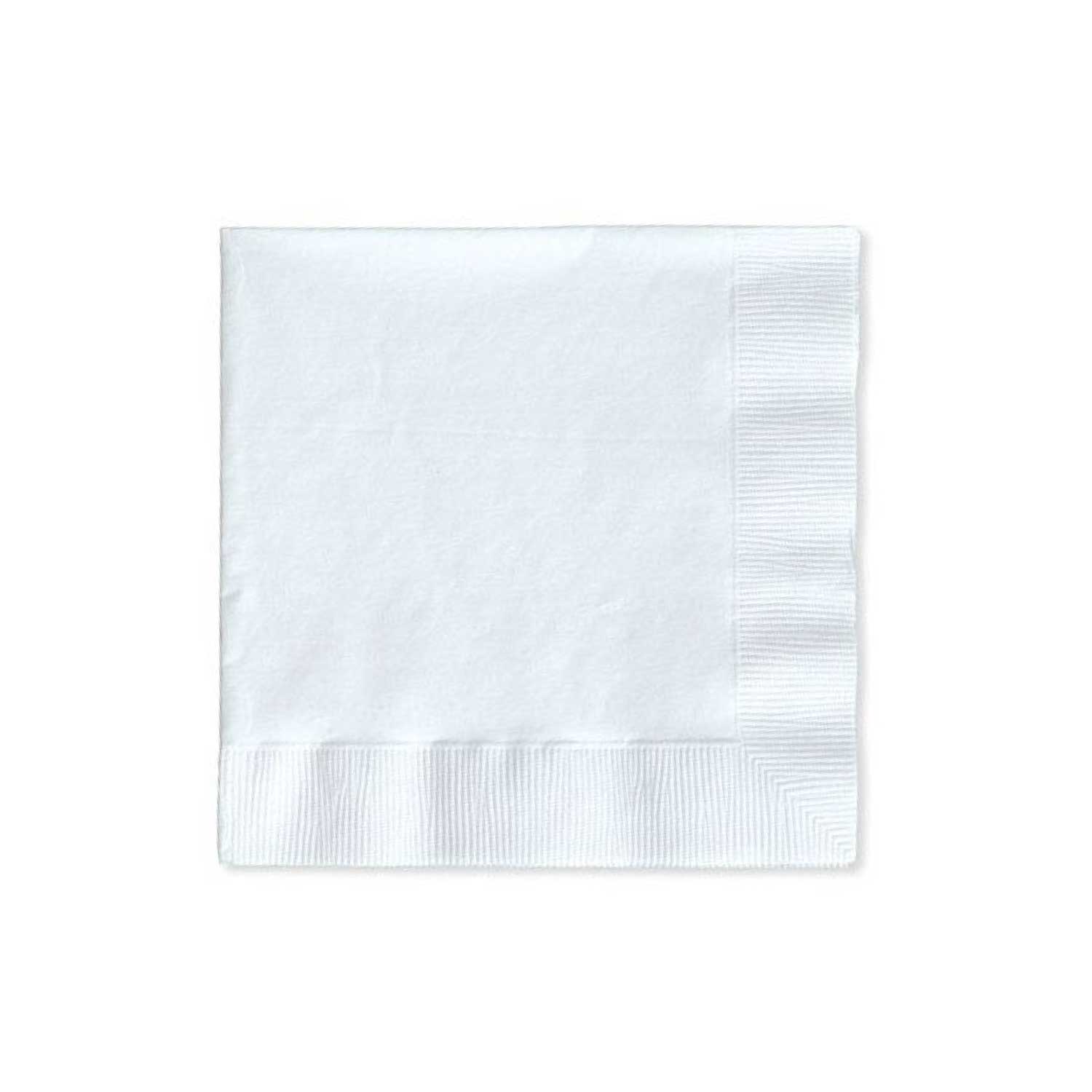 Nap Bev Wht Blank Premium 3-PLY White Beverage Napkin | THE CUP STORE CANADA