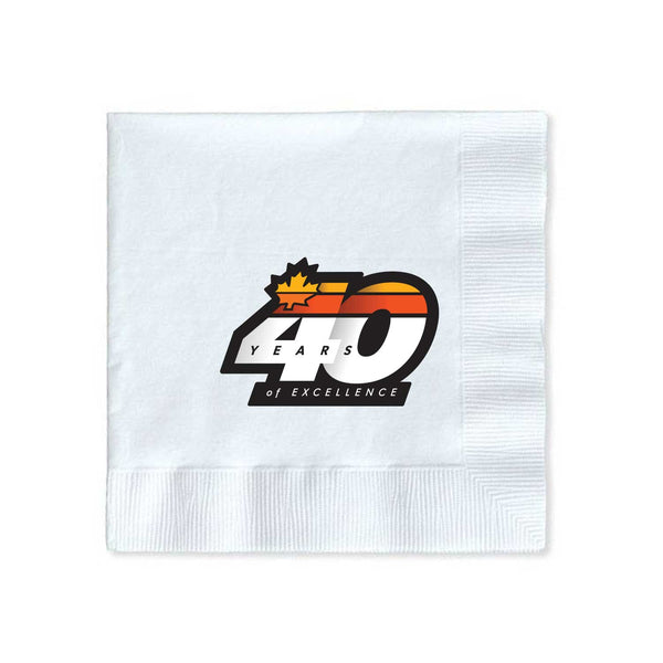 Custom Printed Premium 3-PLY White Lunch Napkin - THE CUP STORE