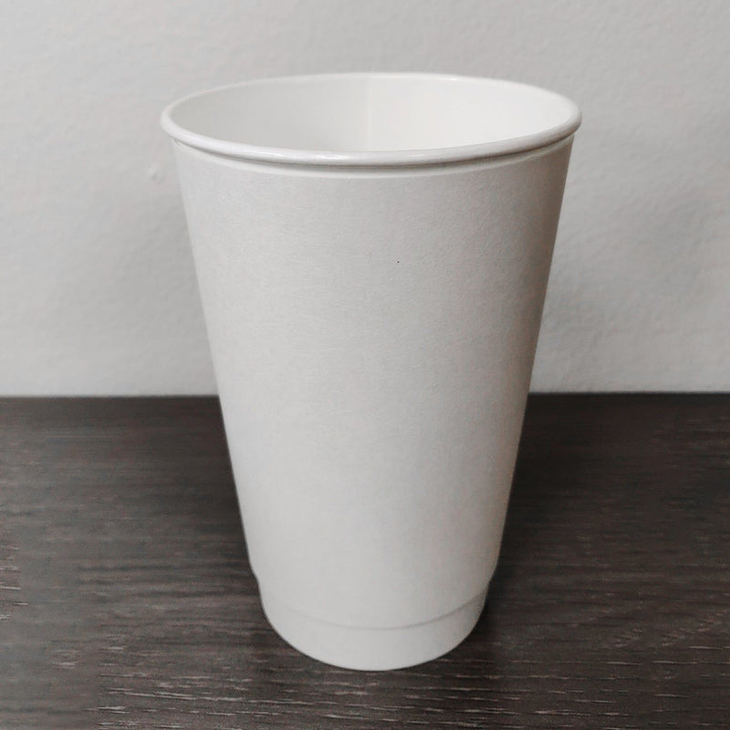 16 oz. Blank Recyclable Double Walled Paper Cup - THE CUP STORE